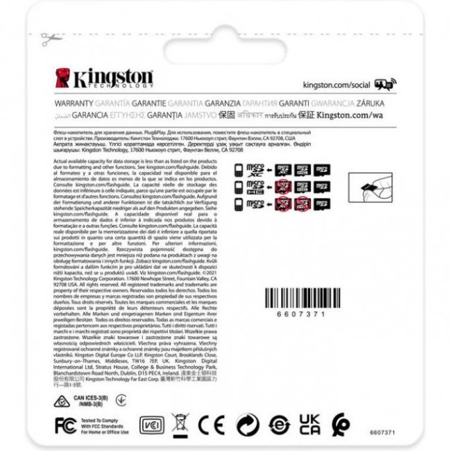Kingston 32 GB microSDHC UHS-I (U3) V30 A1 Industrial + SD Adapter (SDCIT2/32GB)