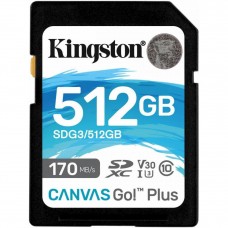 Kingston 512 GB SDXC Class 10  UHS-I U3 Canvas Go Plus SDG3/512GB
