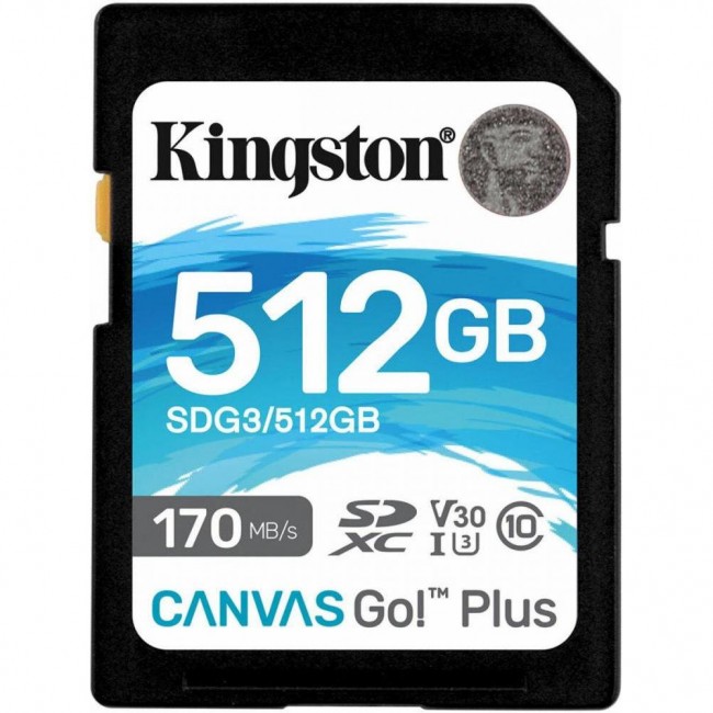 Kingston 512 GB SDXC Class 10  UHS-I U3 Canvas Go Plus SDG3/512GB