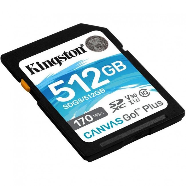 Kingston 512 GB SDXC Class 10  UHS-I U3 Canvas Go Plus SDG3/512GB