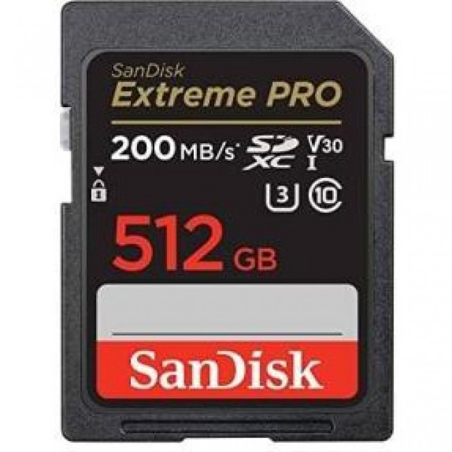 SanDisk 512 GB SDXC UHS-I U3 V30 Extreme PRO (SDSDXXD-512G-GN4IN)