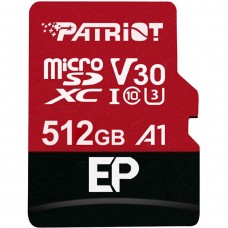 PATRIOT 512 GB microSDXC UHS-I U3 V30 A1 EP + SD adapter (PEF512GEP31MCX)