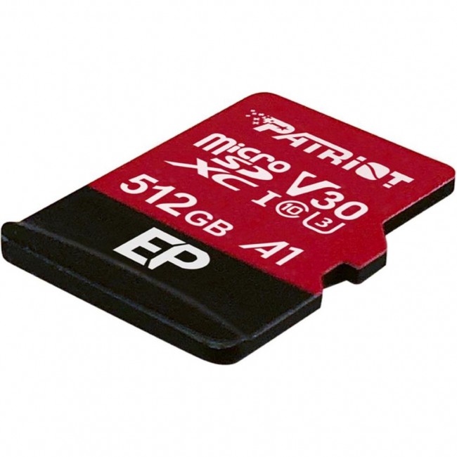 PATRIOT 512 GB microSDXC UHS-I U3 V30 A1 EP + SD adapter (PEF512GEP31MCX)