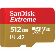 microSDXC SanDisk 512 GB microSDXC UHS-I U3 V30 A2 Extreme (SDSQXAV-512G-GN6MN)