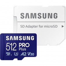 Samsung 512 GB microSDXC UHS-I U3 V30 A2 PRO Plus 2023 (MB-MD512SA)