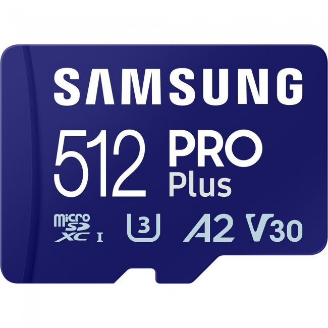 Samsung 512 GB microSDXC UHS-I U3 V30 A2 PRO Plus 2023 (MB-MD512SA)