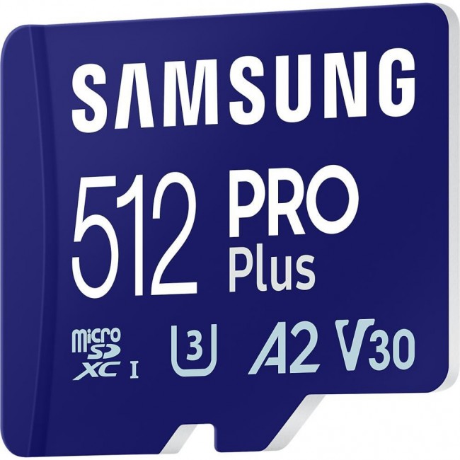 Samsung 512 GB microSDXC UHS-I U3 V30 A2 PRO Plus 2023 (MB-MD512SA)