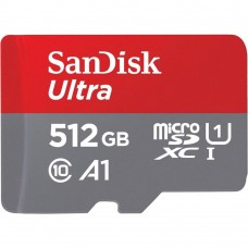 microSDXC SanDisk 512 GB microSDXC UHS-I Ultra A1 + SD adapter (SDSQUAC-512G-GN6MA)
