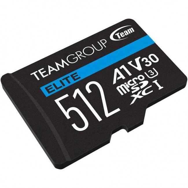 microSDXC TEAM 512 GB microSDXC UHS-I (U3) V30 A1Team Elite + SD-адаптер TEAUSDX512GIV30A103