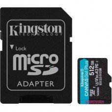 Kingston 512 GB microSDXC class 10 UHS-I U3 Canvas Go! Plus + SD Adapter (SDCG3/512GB)