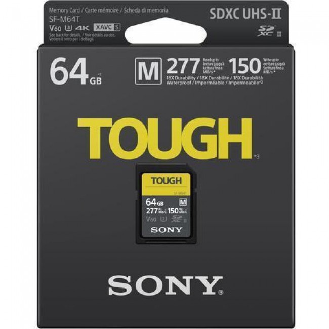 SDXC Sony 64 GB SDXC UHS-II U3 V60 TOUGH SFM64T.SYM