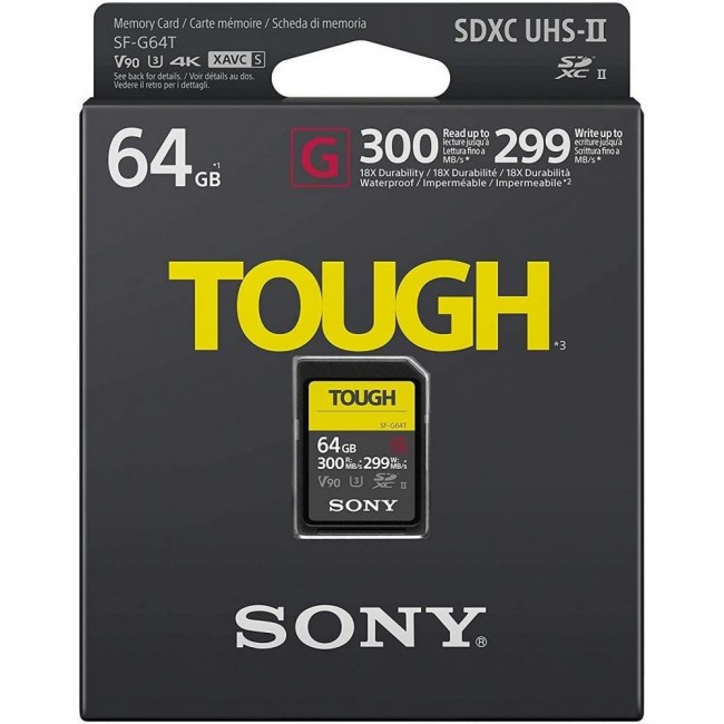 SDXC Sony 64 GB SDXC UHS-II U3 V90 TOUGH SF64TG