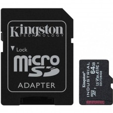 Kingston 64 GB microSDXC UHS-I (U3) V30 A1 Industrial + SD Adapter (SDCIT2/64GB)