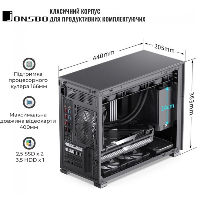 Jonsbo D31 MESH Screen Black