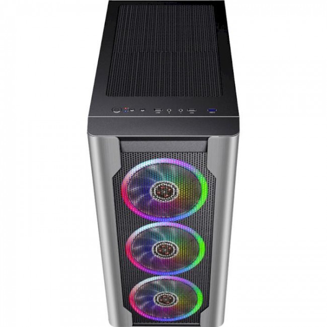 Корпус 1STPLAYER DX-R1-PLUS RGB Dual Glass Black (DX-R1-PLUS_DG)
