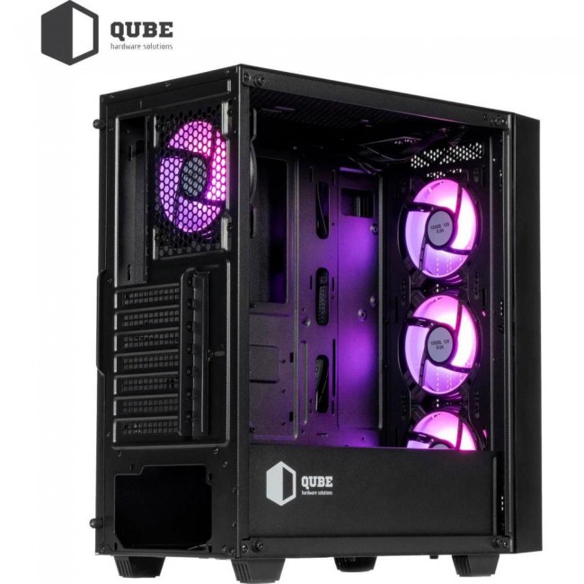 QUBE GERYON Black RGB Fans (QBGERYON_FFBNU3)