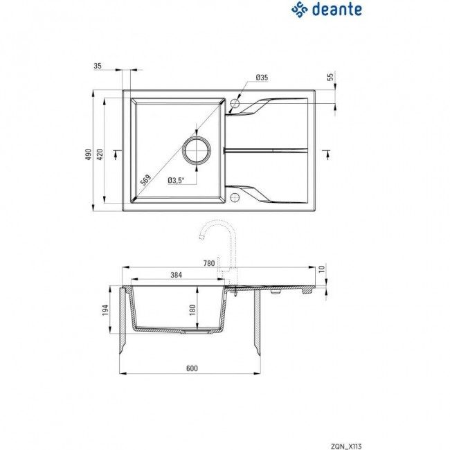 Deante Andante ZQN G113