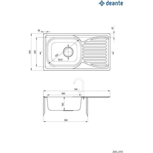 Deante Doppio ZENB 0113