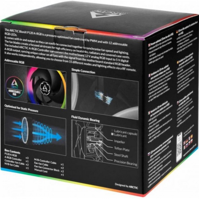 Arctic BioniX P120 A-RGB 3 Casefans + Controller (ACFAN00156A)