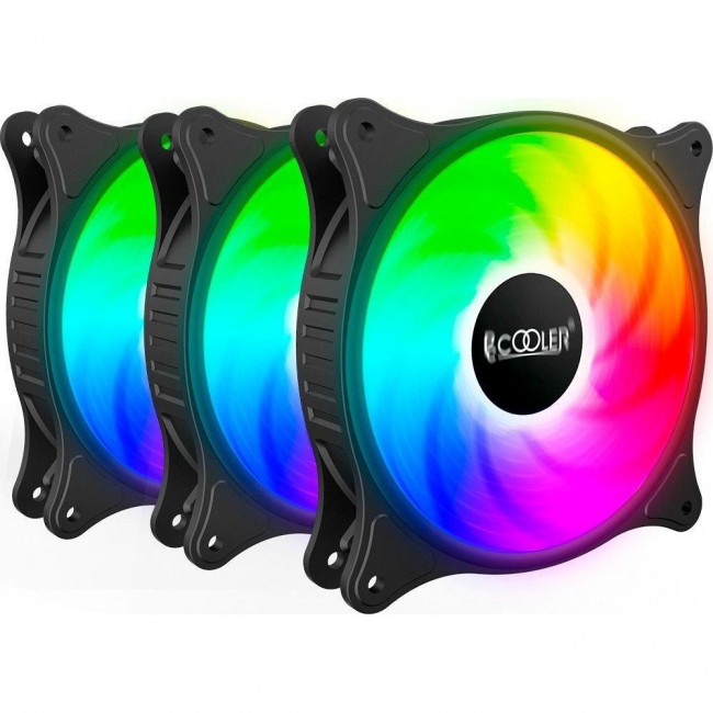 PCCooler FX 120 ARGB Black 3-Pack (F3-C120BKAM3-GL)