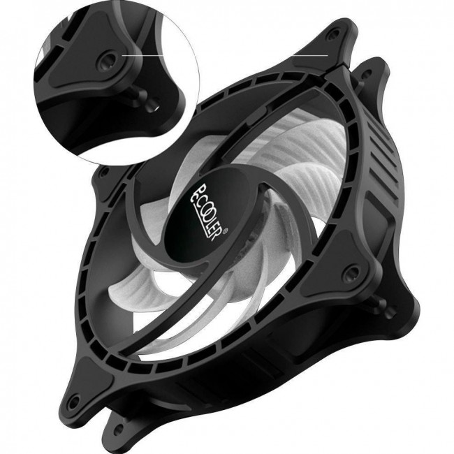 PCCooler FX 120 ARGB Black 3-Pack (F3-C120BKAM3-GL)