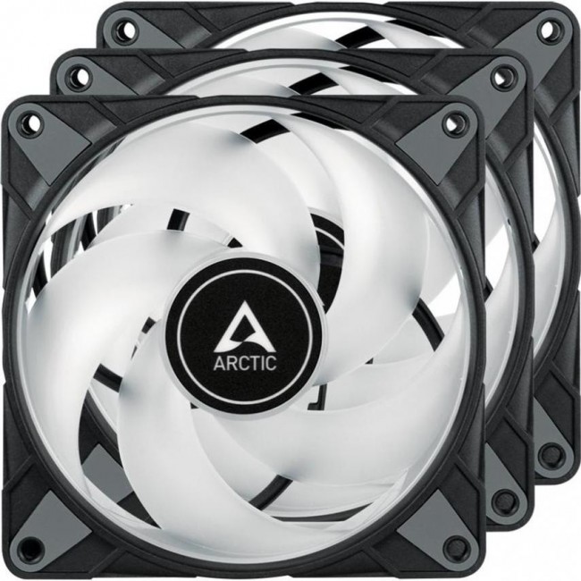 Arctic P12 PWM PST A-RGB 0dB 3-Fan Pack Black (ACFAN00232A)