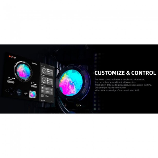 ID-COOLING Space LCD SL240 XE Black