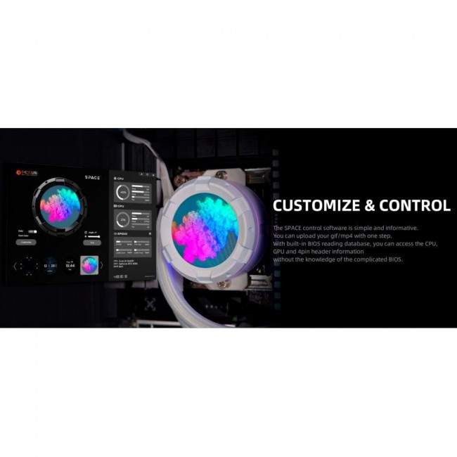ID-COOLING Space LCD SL240 XE White