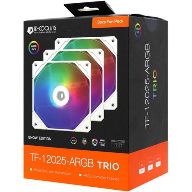 ID-COOLING TF-12025-ARGB-TRIO-SNOW