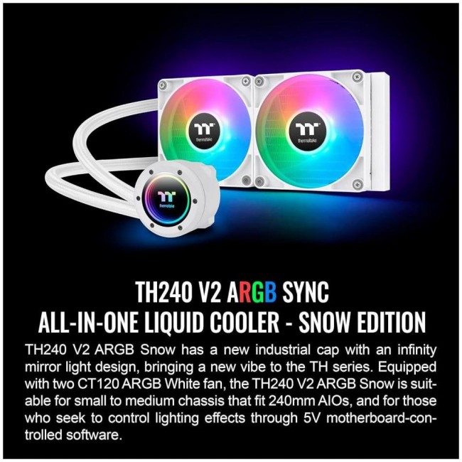 Thermaltake TH240 V2 ARGB Sync AIO Snow Edition (CL-W364-PL12SW-A)