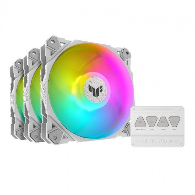 ASUS TUF Gaming TF120 ARGB Fan - Triple Fan Kit with ARGB Controller White (90DA0033-B09030)