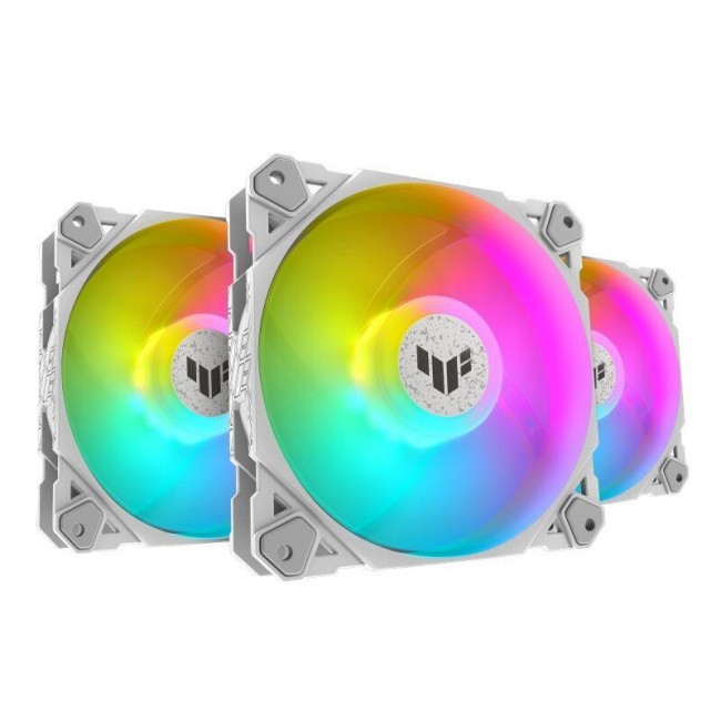 ASUS TUF Gaming TF120 ARGB Fan - Triple Fan Kit with ARGB Controller White (90DA0033-B09030)