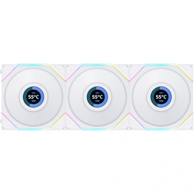 Lian Li Uni Fan TL LCD 120 White 3-Pack (G99.12TLLCD3W.00)