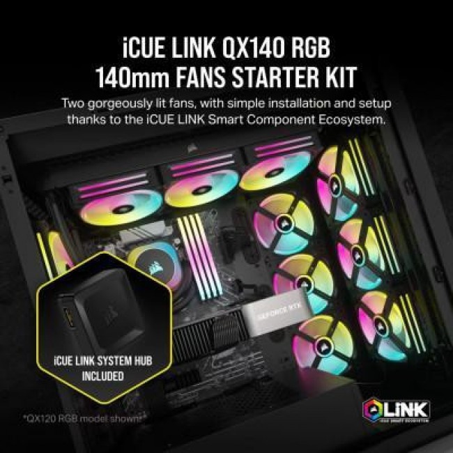Corsair iCUE LINK QX140 RGB Black (CO-9051004-WW)