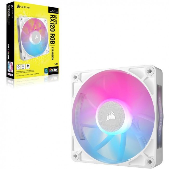 Corsair iCUE LINK RX120 RGB 120mm PWM White (CO-9051021-WW)