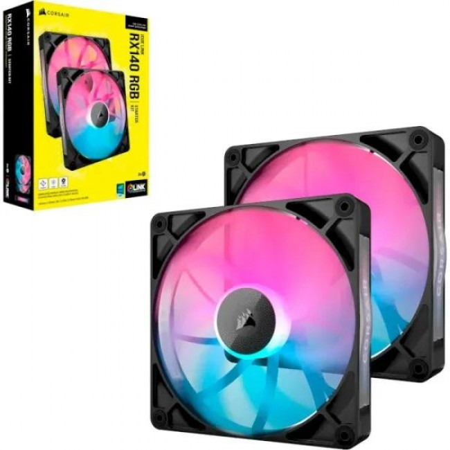 Corsair iCUE LINK RX140 RGB 140mm PWM Fan Twin Starter Kit (CO-9051020-WW)