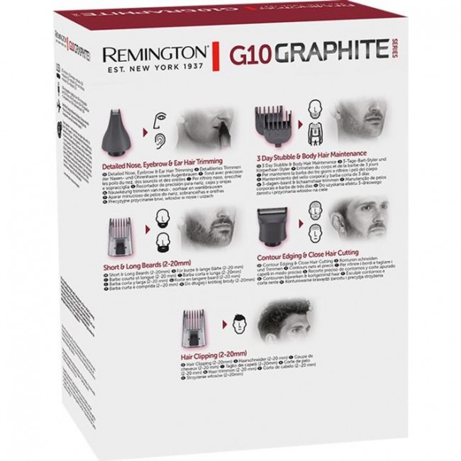 Remington PG2100 G10 Graphite 10-in-1 Multigrooming Kit (43323530100)