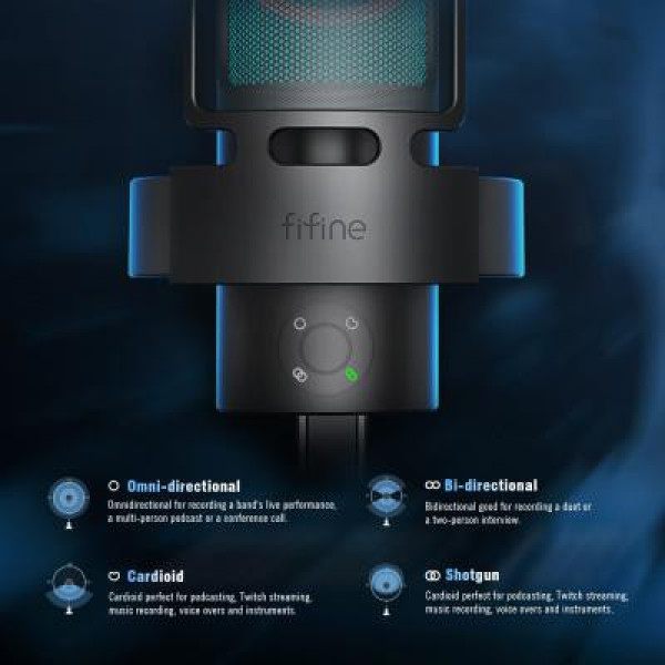 Микрофон для ПК/ для стриминга, подкастов Fifine A8 Plus