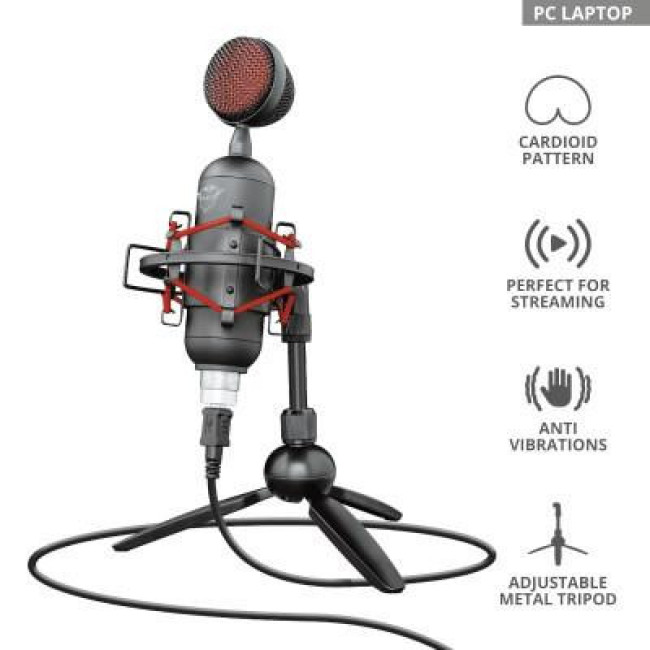 Микрофон для ПК / для стриминга, подкастов Trust GXT 244 Buzz USB Streaming Microphone (23466)