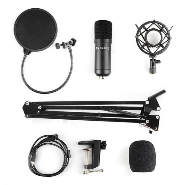 Микрофон для ПК/ для стриминга, подкастов Sandberg Streamer Kit USB (126-07)