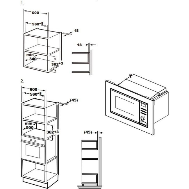 Микроволновая печь (СВЧ) Interline MWA 520 SSA BA