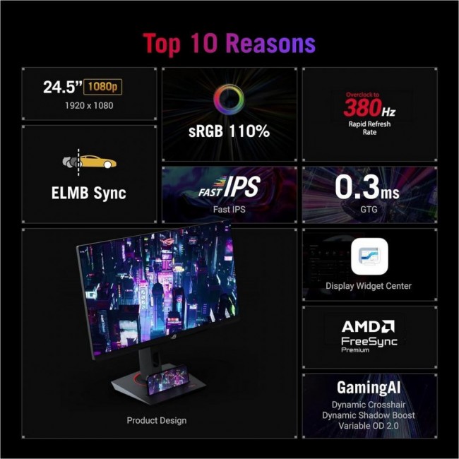 Монитор ASUS ROG Strix XG259QNS eSports Gaming (90LM09M0-B01370)