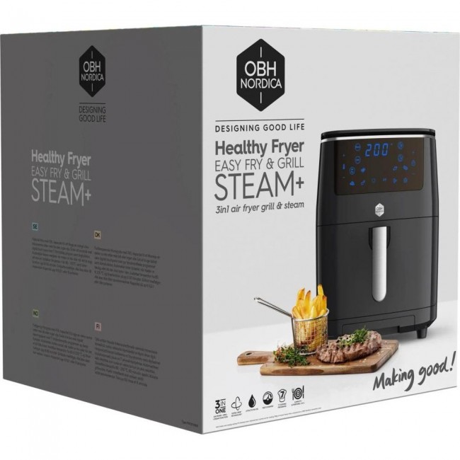 OBH Nordica Easy Fry&Steam Black FW2018S0
