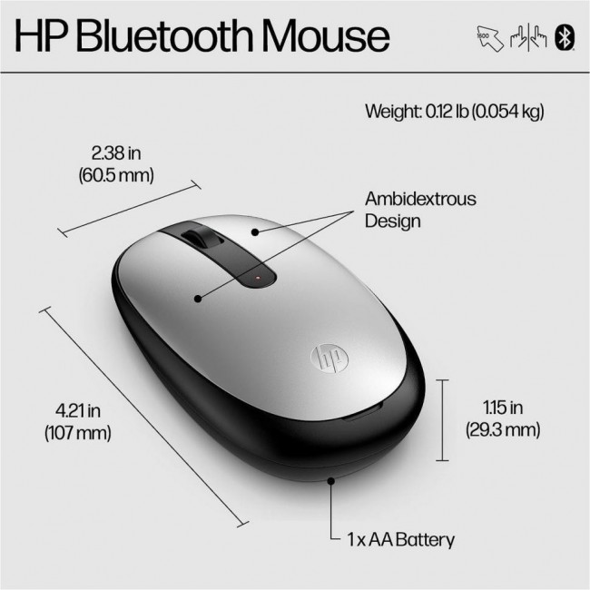 HP 240 BT Silver (43N04AA)