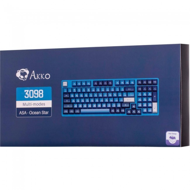 AKKO 3098B Ocean Star 98Key, CS Jelly White, BT/WL/USB-A, EN/UKR Black (6925758615204)