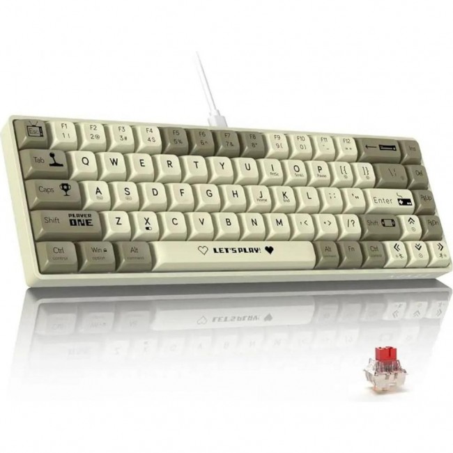 Ajazz AK680 Wired Red Switches Grey