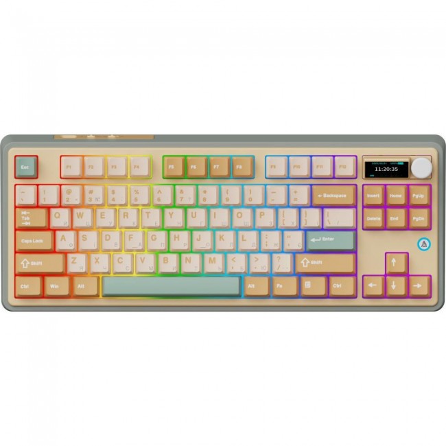 Ajazz AK870 Jasmine Switch Yellow RGB With Screen (AK870-JS-YWG)