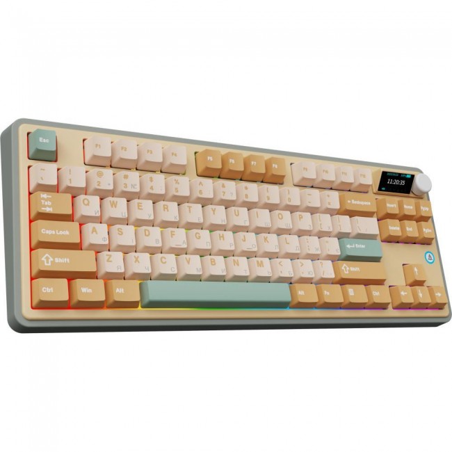 Ajazz AK870 Jasmine Switch Yellow RGB With Screen (AK870-JS-YWG)