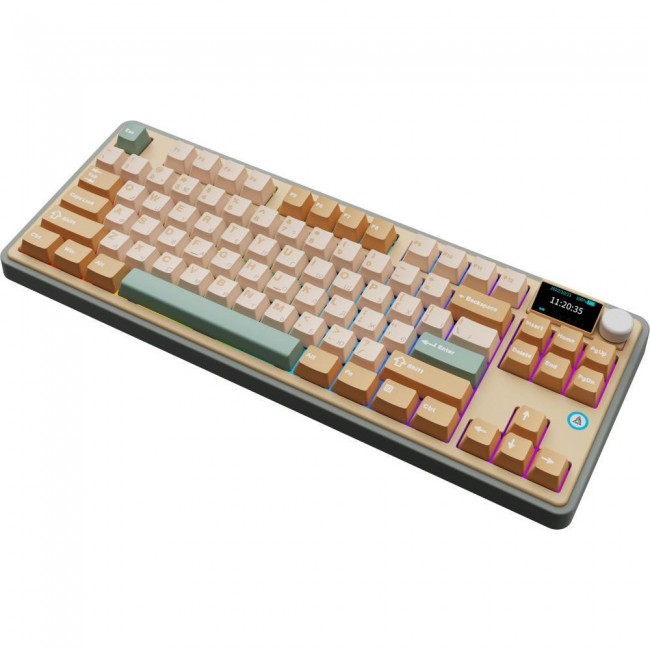 Ajazz AK870 Jasmine Switch Yellow RGB With Screen (AK870-JS-YWG)