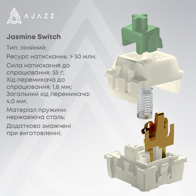 Ajazz AK870 Jasmine Switch Yellow RGB With Screen (AK870-JS-YWG)